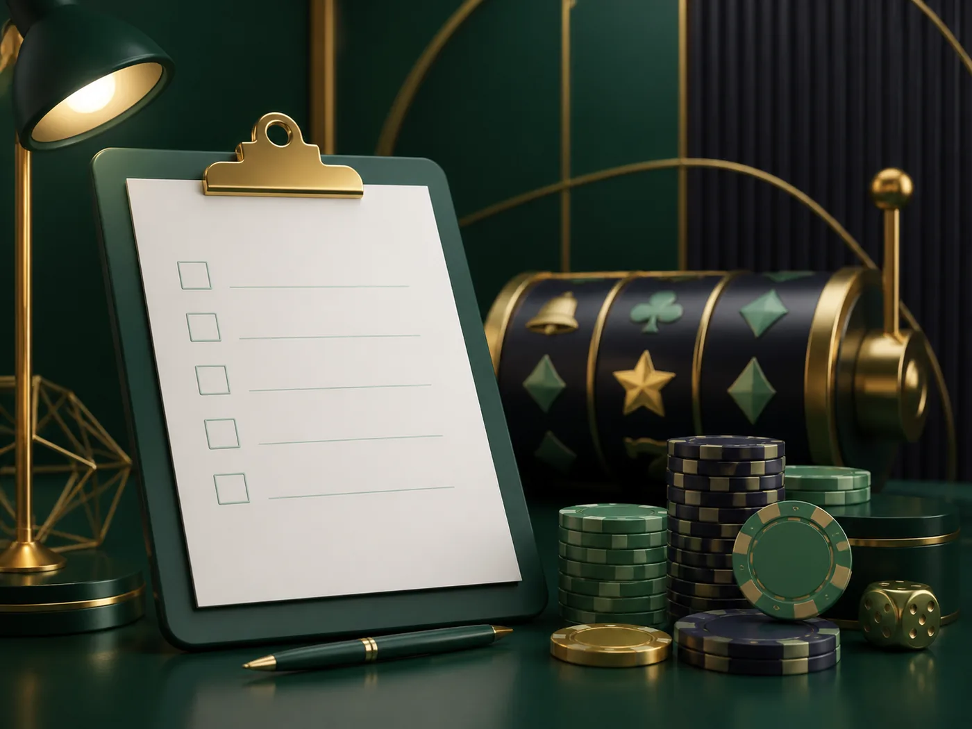 Preparação ilustrativa para cadastro em cassino on-line